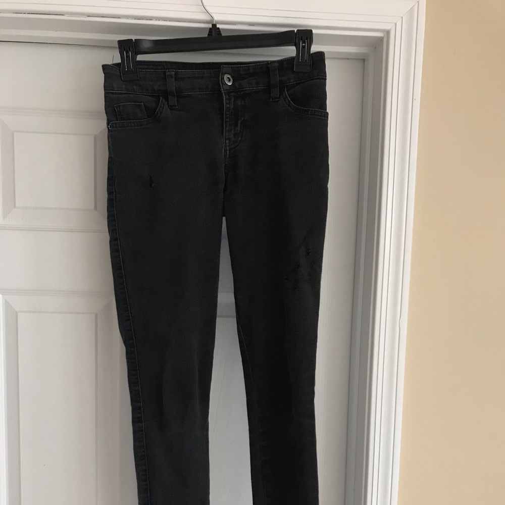 Guess Dark Grey distressed ankle jeans